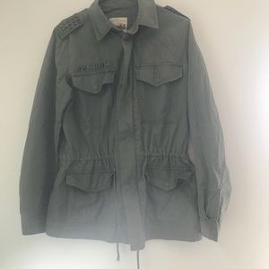 Olive green military inspired jacket